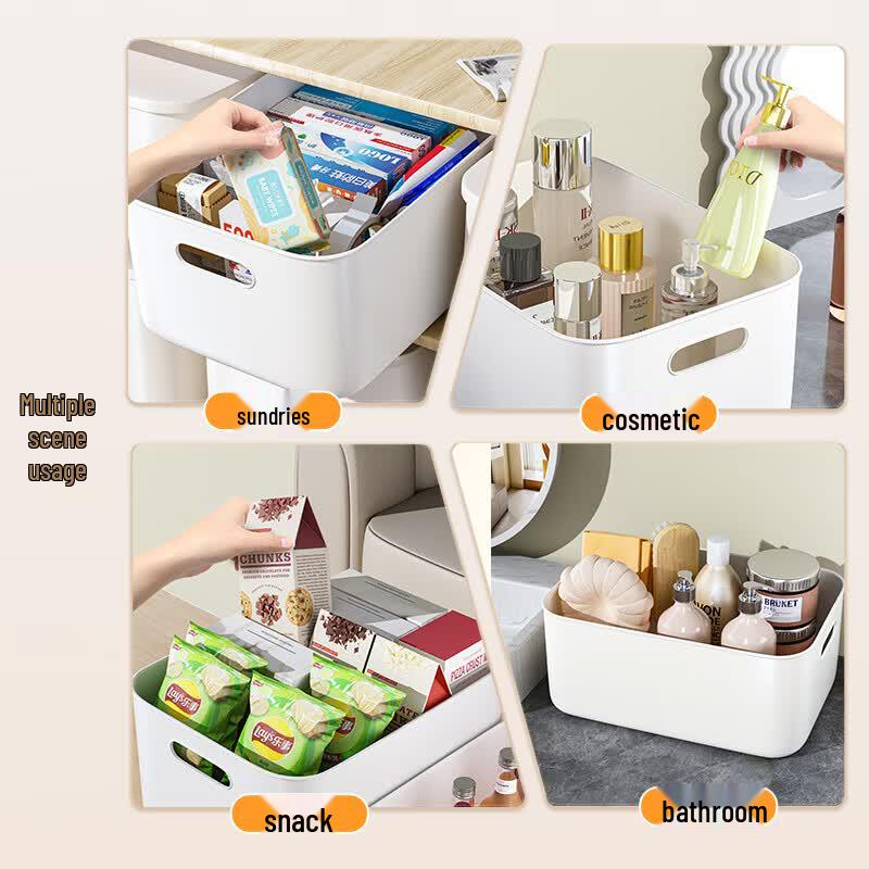 OLA XIANG Plastic Desktop Storage Box with Lid