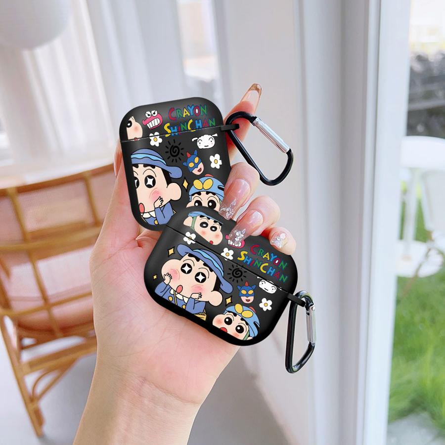 Case For Airpods 1 3 4 Pro Pro3 2 Pro2 Earphone Cases Cover Cartoon Crayon Shin-Chan