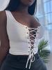 Ladies' Summer Breathable Fashionable Slim Fit Casual Lace Up Vest