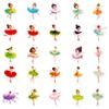 50 Dancing Girl Decorative Stickers, Cute Cartoon Stickers For Decorating Luggage And Cars