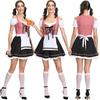 Elegant Bavarian Dirndl Dress For Women Featuring Off-shoulder Puff Sleeves Perfect For Oktoberfest Celebrations