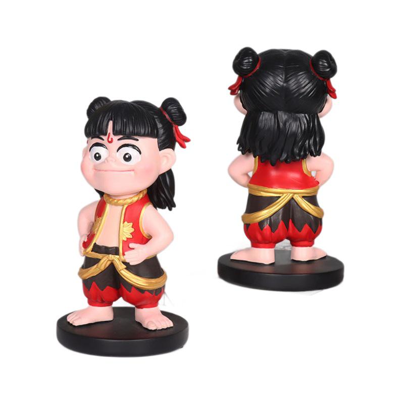 Ne Zha Devil Child Figure Blind Box - Anime Spring Head Shaking Toy Ornament