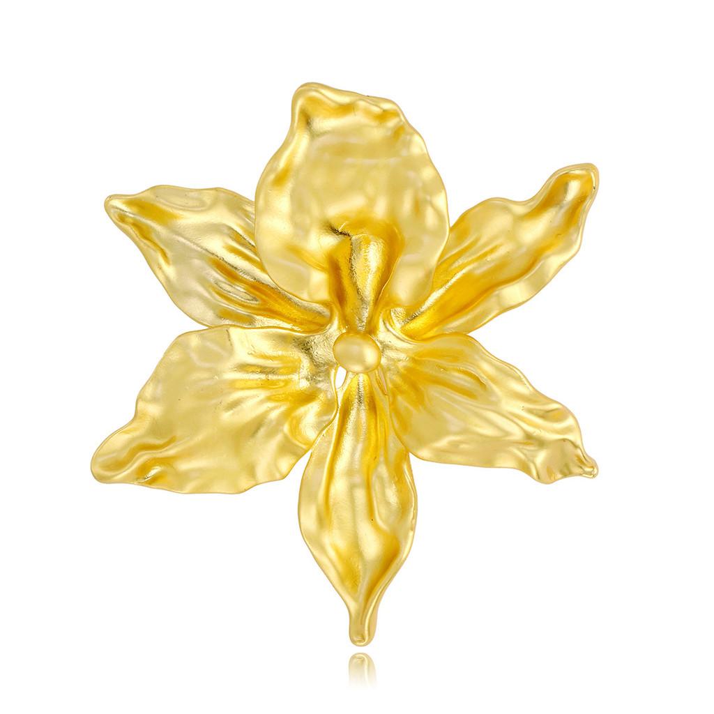Vintage Floral Alloy Brooch Pin With Electroplated Finish For Women And Men