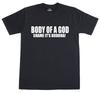 Body Of A God Shame It's Buddah Funny Novelty Mens Loose Fit Cotton T-Shirt