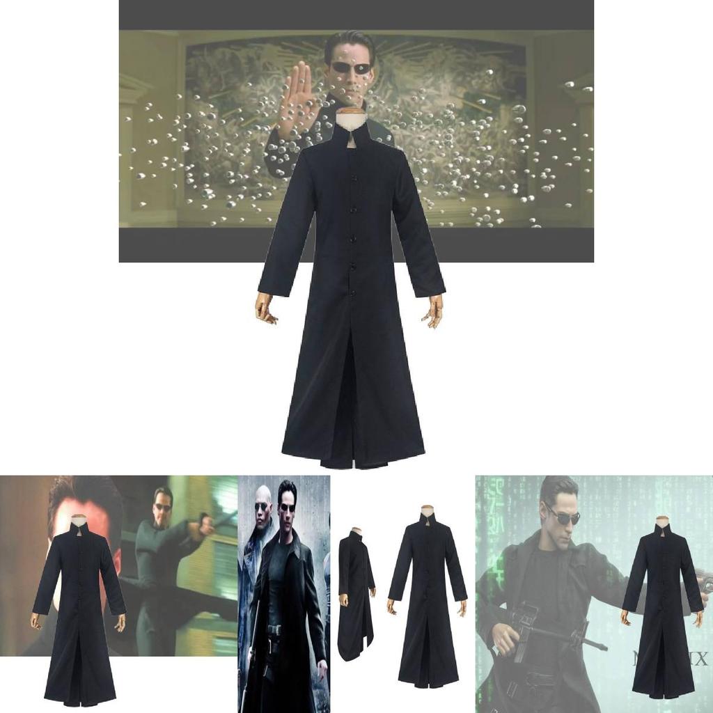 Film Matrix Kostium Cosplay Neo Kurtka Wiatrówka Kostium na Halloween