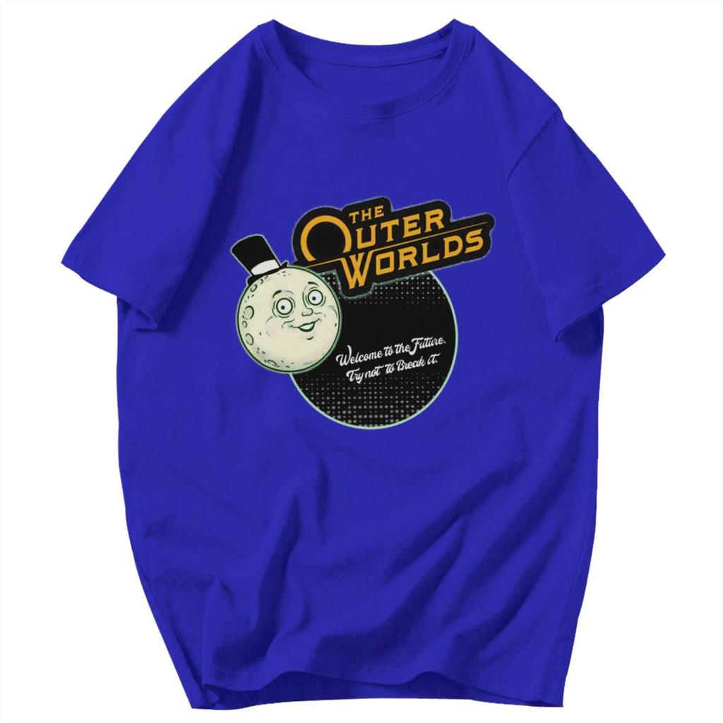 Men T Shirt The Outer Worlds 2 Game Fun Unique Y2K Graphic Tees Unisex Tops T Shirts