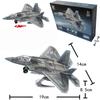 1:100 The F-22 Stealth Fighter Model Creative Military Series Building Blocks Home Decor Assembled Toys For Boys Christmas Gifts