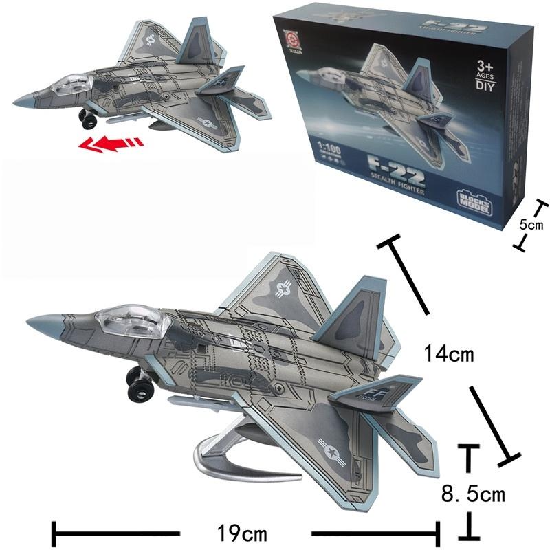 1:100 The F-22 Stealth Fighter Model Creative Military Series Building Blocks Home Decor Assembled Toys For Boys Christmas Gifts
