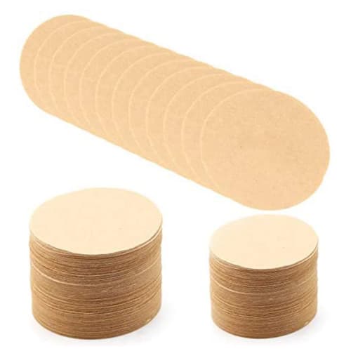 

Wresetly 400 Unbleached Paper Coffee Filters, Round Replacement Coffee Filter Paper (2.3 inch Diameter)