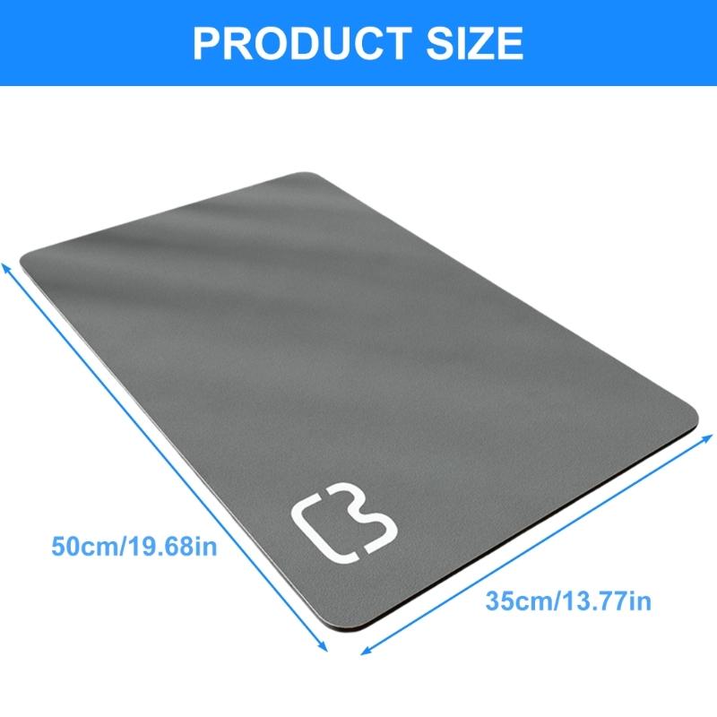 Pet Food Bowl Mat Placemat With Super Absorbent Layer Feeding Station Surfaces For Easy Cleaning Large Size