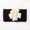 New solid color jacquard children's headband, cute five-petaled flower baby headscarf, thin soft baby hair accessories