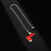 Guadeloupe Map Pendant Necklace Map and Flag Neckchain 50cm Length Choker Chain
