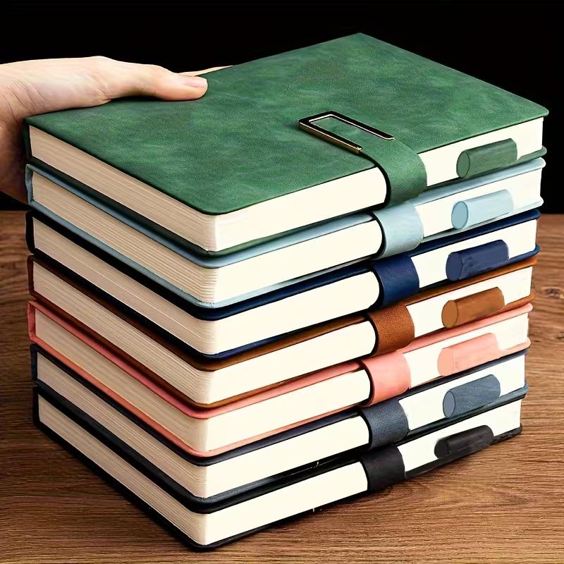 A5 Retro Notebook Soft Leather Cover 200 Pages Agenda for Students Business Office School Stationery Supplies