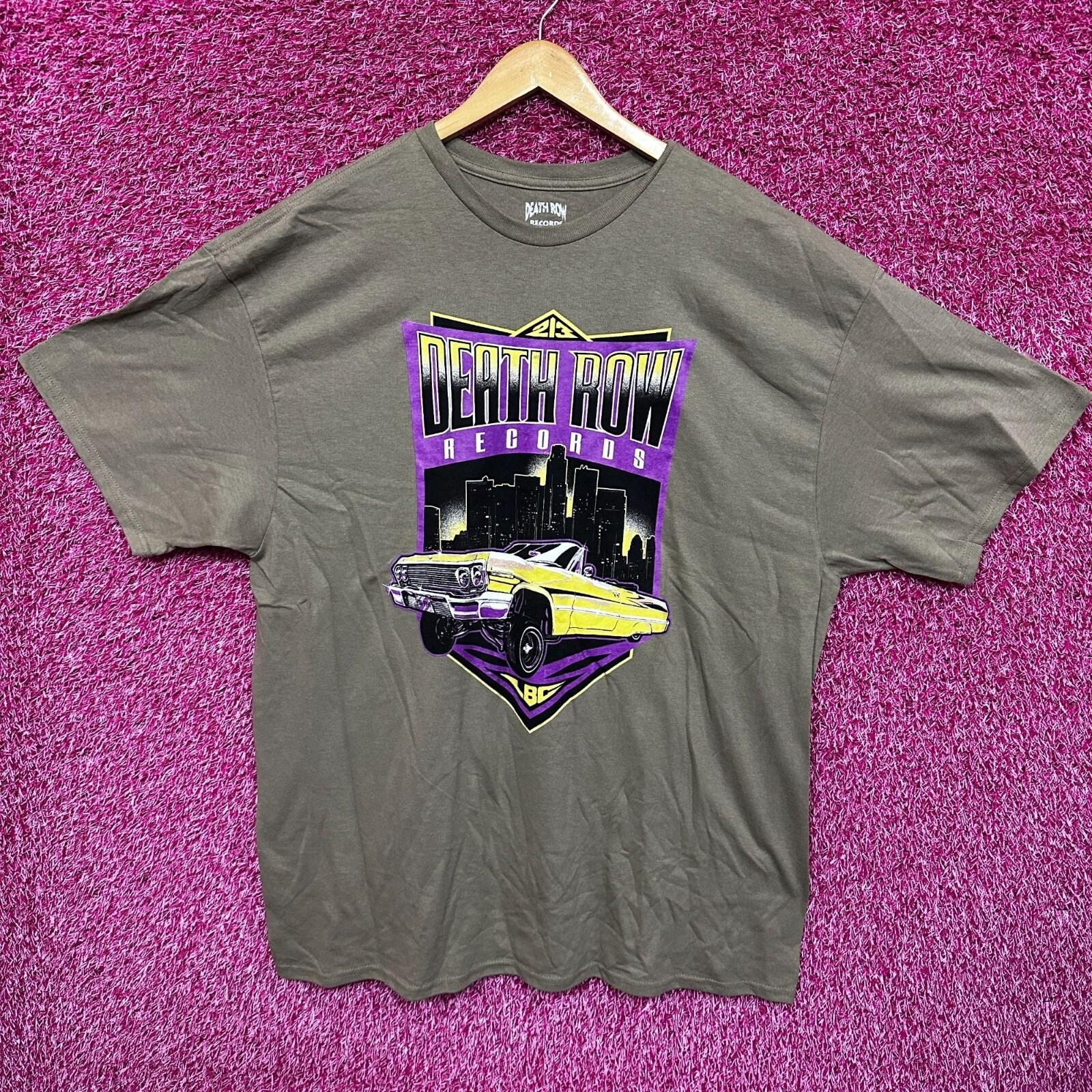 Death Row Records Hip Hop Tan Tshirt size 2X XXXL