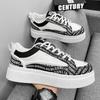 Sneakers Casual Herren Designer Weiße Schuhe Mode Mikrofaser Ledergewebe Atmungsaktiv Höhe Erhöhte Flache Plattform Board Schuhe