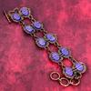 Charoite bracelet copper wire wrapped bracelet adjustable chain bracelet gemstone copper jewelry handmade bracelet gift for her wire jewelry
