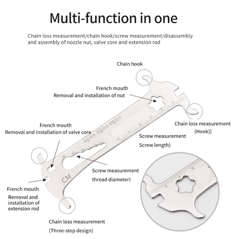 Compacts Chain Wear Measurement Device Gauges Measurement Repair Tool for Mountain and Road Bike Cyclists