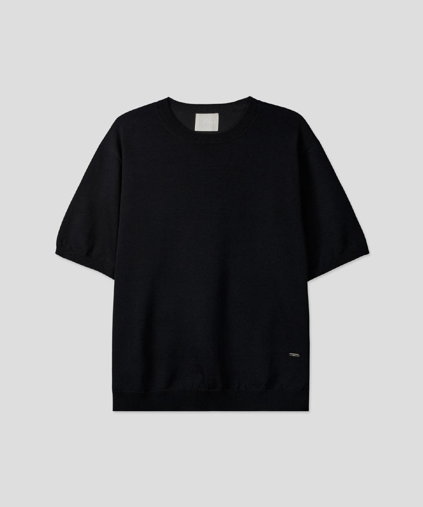 Ssei Essential Round Short Sleeve Knit Black