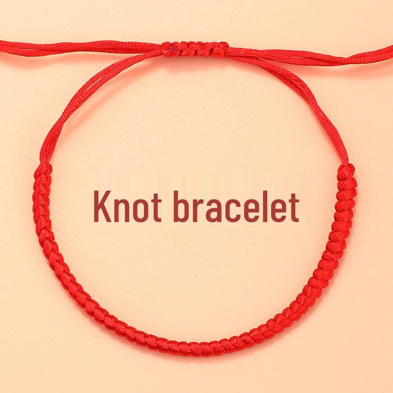 Rotes gewebtes Seilarmband für Männer & Frauen – Glücksbringer zum Jahr des Pferdes