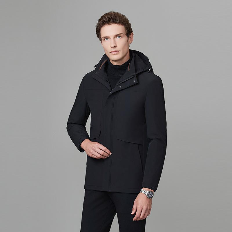 

Зимняя мужская куртка-пуховик, подкладка на гусином пуху, деловой топ для молодежи и людей среднего возраста, зимняя утепленная одежда 195