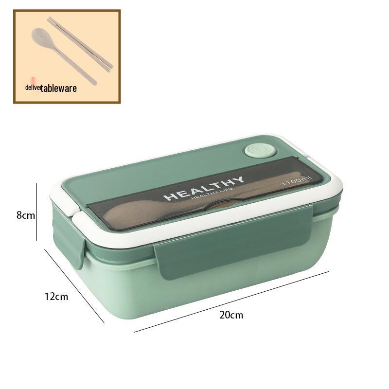 Portable Wheat Straw Bento Box: Insulated, Multi-Compartment, Japanese-Style, Microwave Safe for Office Workers & Students