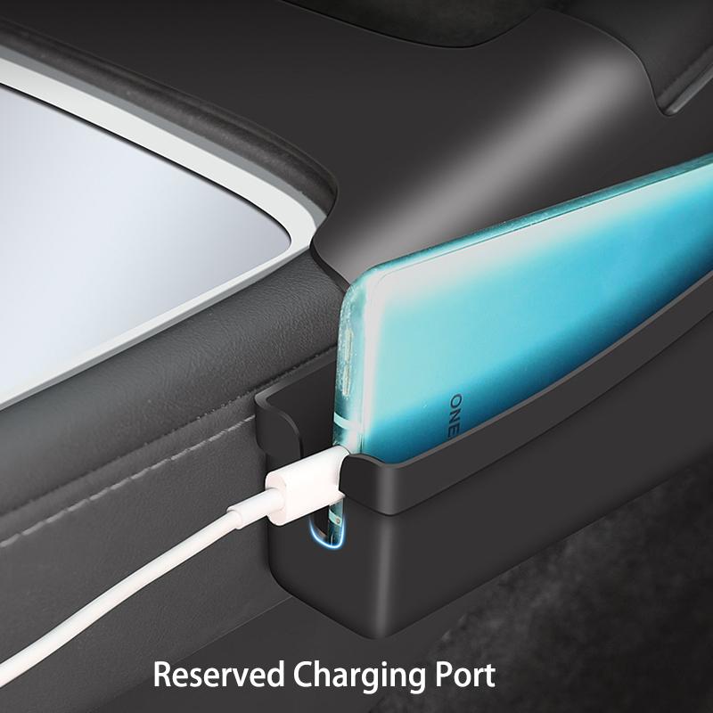 Pentru Tesla Model Y/3 Cutie de depozitare pentru control central pe ambele părți Organizator lateral anti-alunecare Accesorii pentru modificarea interiorului mașinii