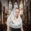 Black Bride Mantilla Thin Church Shawl Vintage Lace Veil  Headdress