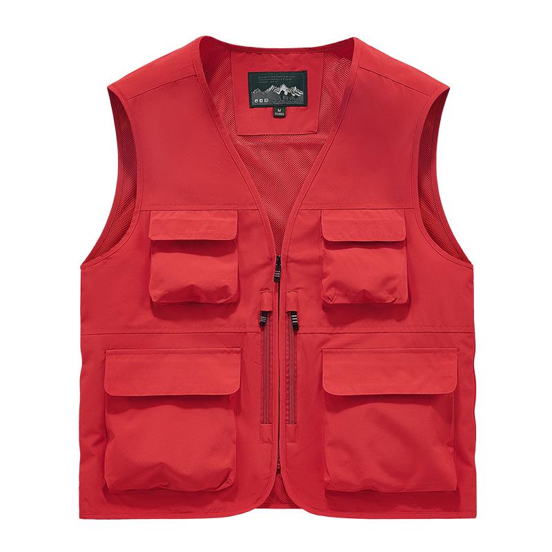 Wasserdichte Weste für Herren mit mehreren Taschen, schnelltrocknend, für Outdoor-Aktivitäten wie Fotografie, Angeln und Bergsteigen