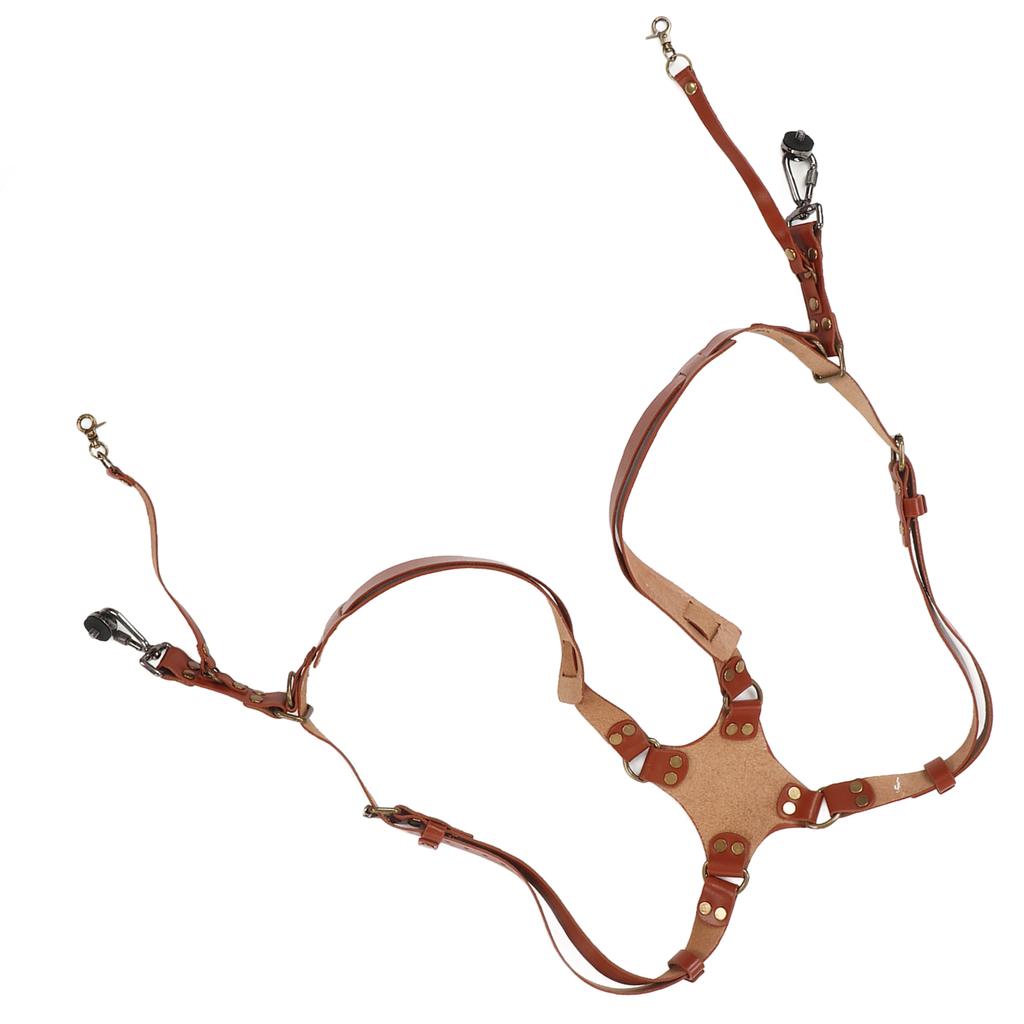 Camera Harness Strap Leather Double Shoulder Camera Strap Harness Accessories for Digital Camera SLR Camera X Type,