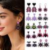 Vintage Punk Earrings 1 Pair Halloween Theme Acrylic for Women, Gothic Pink Spider Daily Casual Jewelry Dangle Drop Earrings, Spooky Holiday