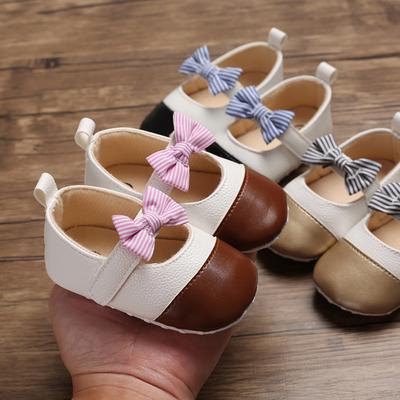 LFHT Baby Girls Princess Bowknot Soft Rubber Sole Crib Shoes Mary Jane Prewalker Wedding Dress Shoes