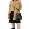 Punk-style Personalized Rivet Drawstring Bucket Bags Shopping Tote Bag PU Leather Women's Handbag Satchel Chains Shoulder Bags