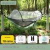 Quick-Open Double Parachute Cloth Hammock with Mosquito Net - Indoor/Outdoor Swing for One Person
