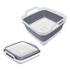 Collapsible Portable Plastic Vegetable Wash Basin with Drain Plug for Dish Storage Vegetable and Fruit Washing Chill Bucket