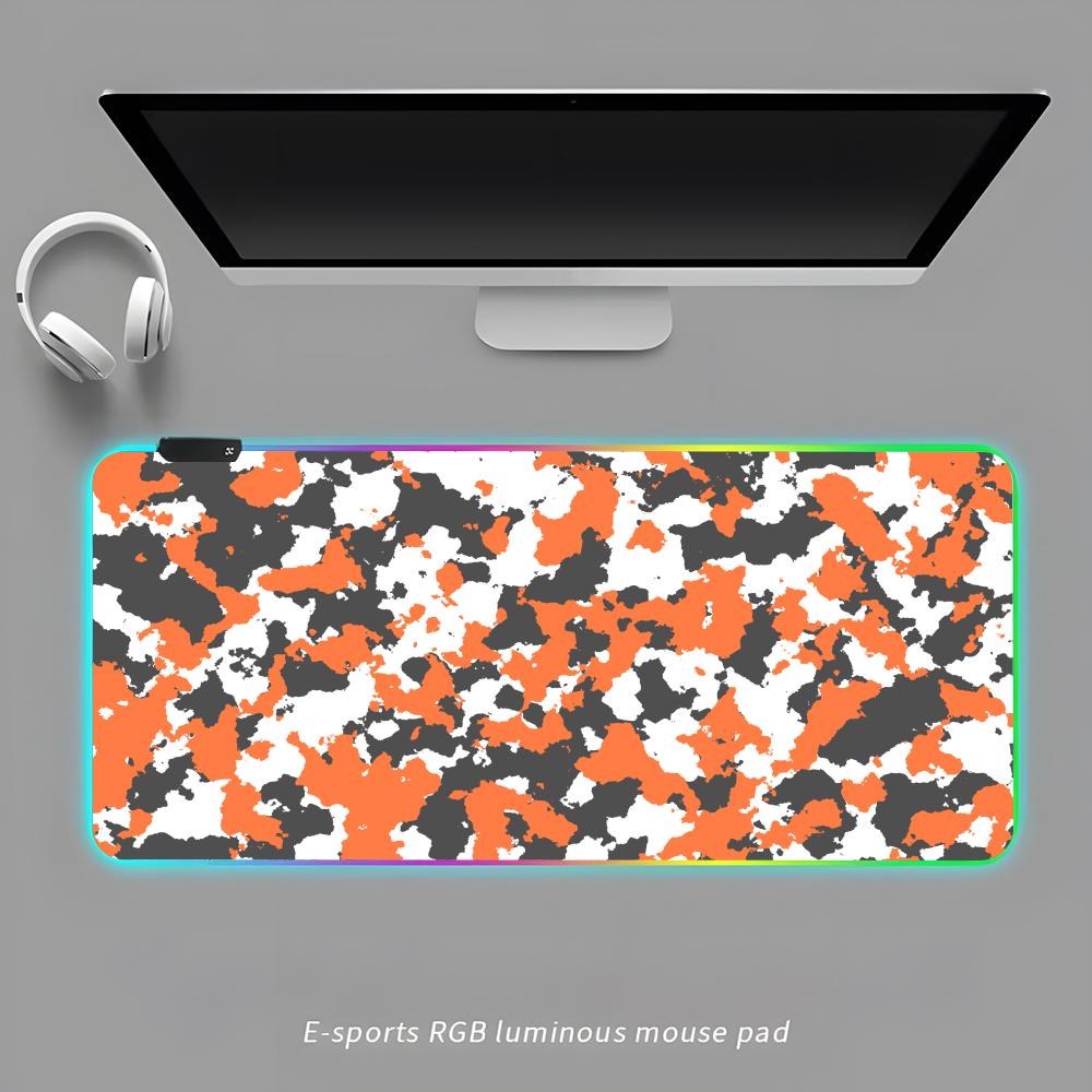 

Камуфляжный Коврик для Мыши RGB Игровой Коврик для Мыши Настольный Коврик HD Игровой Большой Светодиодная Подсветка XXL Коврики для Мыши RGB600x300x3mm