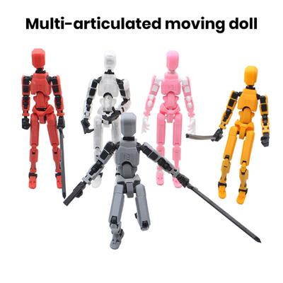 1 Set Action Figure 3D Printed Multi-Jointed Movable Figure Model Robot Toy Ornament for Home Decoration