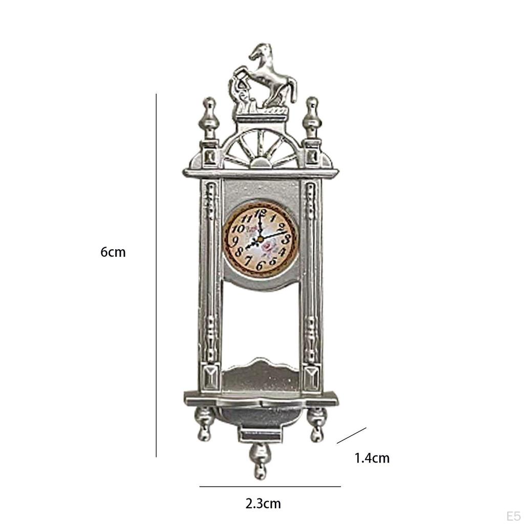 1/12 Dollhouse Miniature Wall Clock, DIY Scene Accessories, Furniture Decor Accessories
