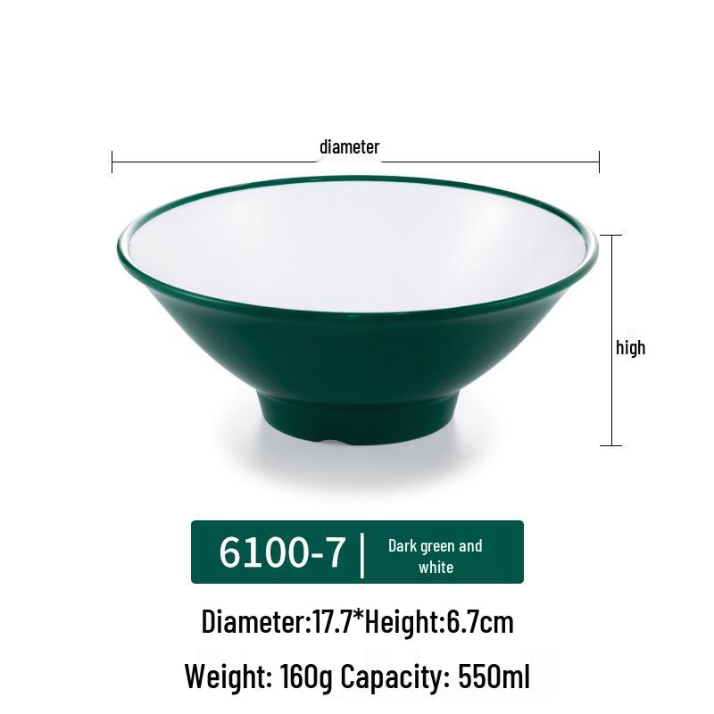 Große Melamin-Ramen-Schüssel für Nudelläden - Konische Luosifen, Mala Tang, Suppen- & Reispudding-Schüssel