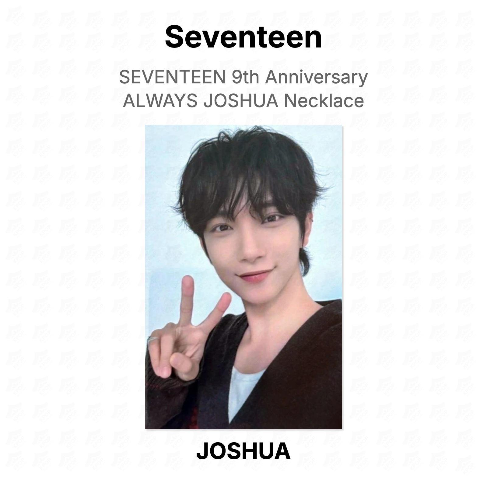 Seventeen JOSHUA 9th Anniversary ALWAYS JOSHUA Necklace Official Photocard JOSHUA