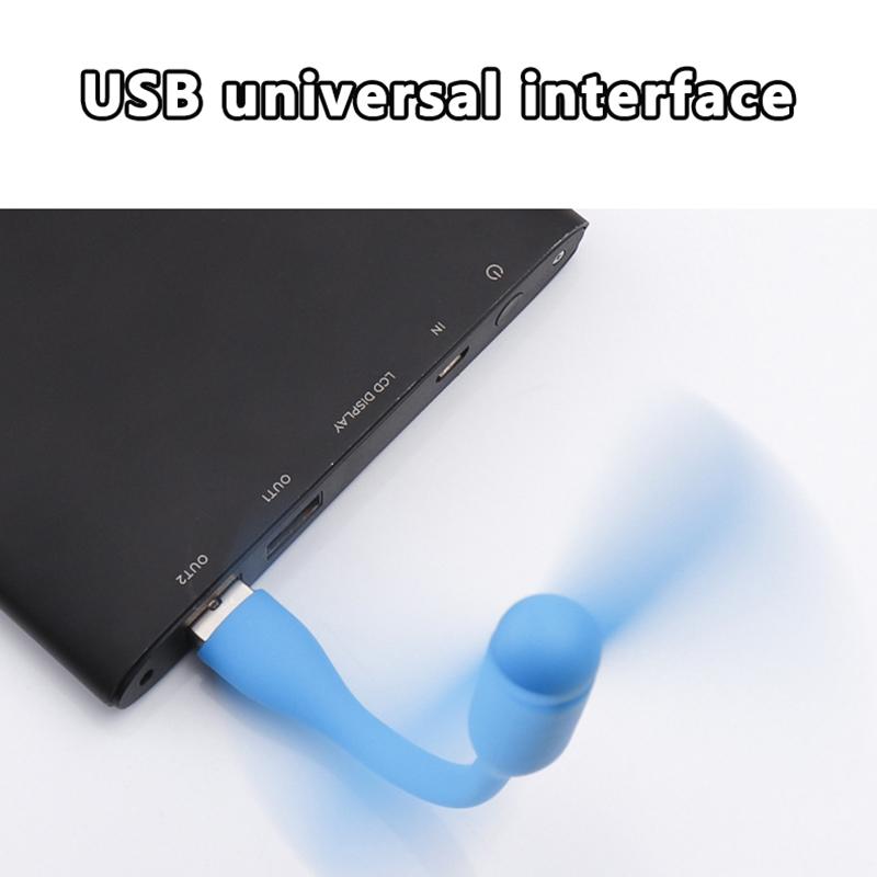 Usb Small Fan Flexible Bendable Fan For Power Bank Laptop Pc Ac Charger Portable Hand Cool Mini Fan For Computer Summer Gadget