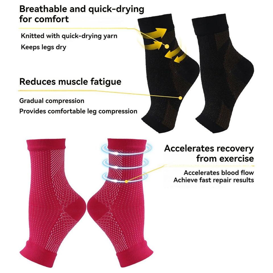 Loogdeel Compression Socks for Men Women Neuropathy Pain Relief Ankle Support Plantar Fasciitis Swelling Relief