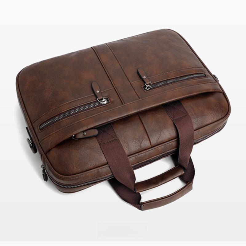 Men's New Business Laptop Bag Fashion Men's One-shoulder Messenger Briefcase Large-capacity Retro Shoulder Bag
