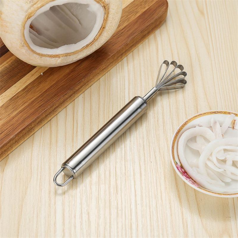 Stainless Steel Coconut Meat Planer Multifunctional Coconut Planer Knife Fish Scale Planer Fruit Meat Digger Meat Remover