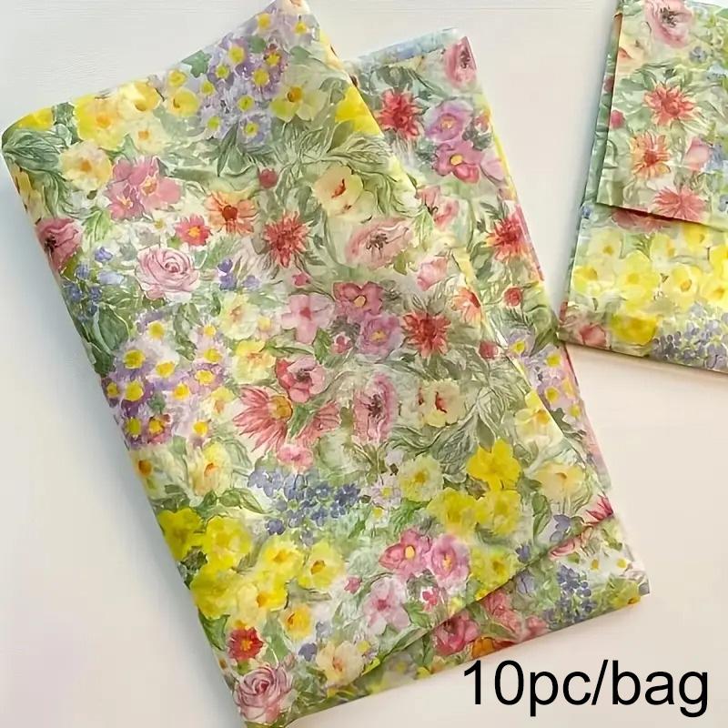 10PC Floral Pattern Wrapping Tissue Paper Gift Bags Filler Gift Wrapping Paper Party Presents 50x35cm