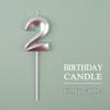 Gold and Silver Number Candles for Birthday Cakes - Pink Exquisite Design