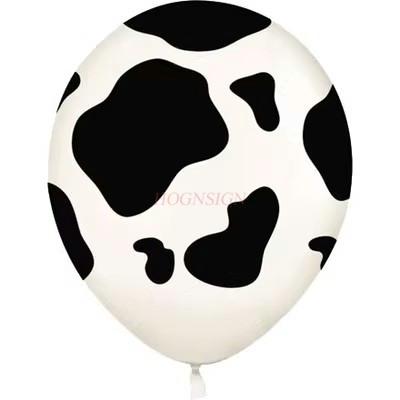 100Pcs Cow Balloon Milk Balloon Cow Party Balloon Black And White Balloon Cow Pattern Balloon Layout