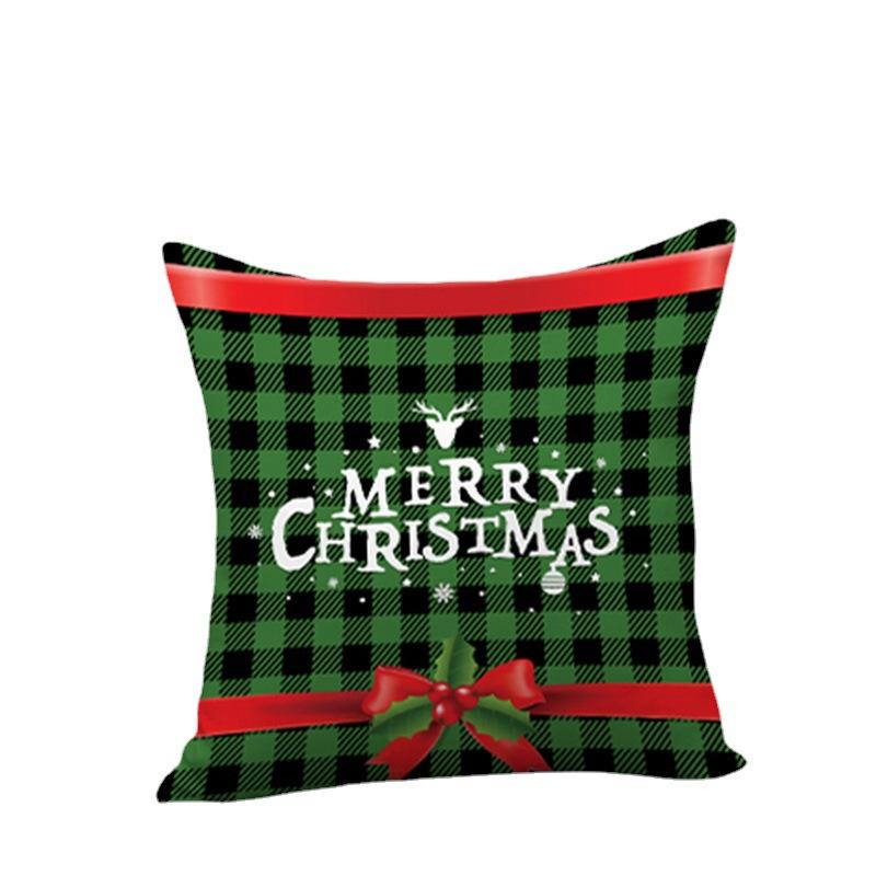 Kissenbezug aus Baumwolle und Leinen Weihnachtskissenbezug Nachttischkissenbezug Feiertagskissenbezug