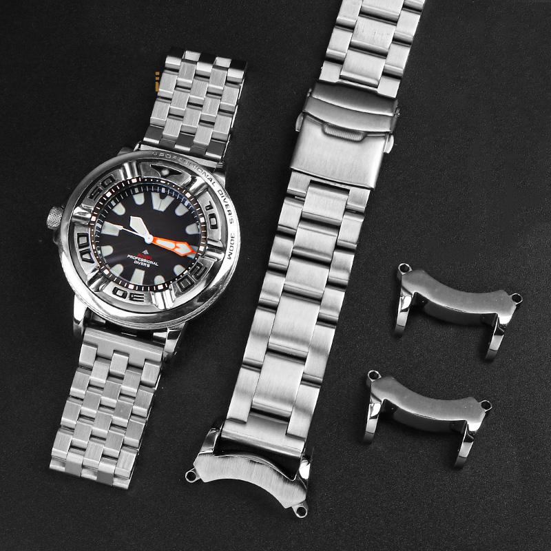 Voor Citizen BJ8050-08E/BJ8050 herenhorloge massief speciale connector bandaanzet converter aangepast Hoge kwaliteit Roestvrij staal band
