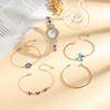 Diamond-studded Crown Dial, Vintage Diamond-studded Watch Strap, Simple Scale Design, with a Set of Five Accessories. S