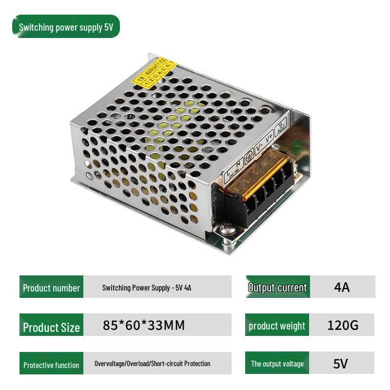5V DC 400W Switching Power Supply for LED Strips and Monitoring (5A/10A/20A)
